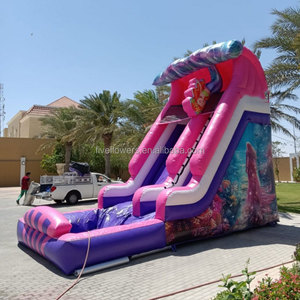 Tobogán Acuático Inflable de 19 pies, Mundo Submarino <span class=keywords><strong>Rosa</strong></span> y Morado, para Niños - Product Image 2
