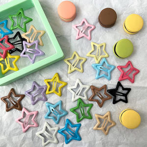 3cm Color caramelo goteo aceite estrella niños BB Mini horquilla estrella de cinco puntas pinza para el pelo roto flequillo Clip Accesorios - Product Image 2