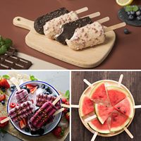 Bâtonnets de crème glacée en bois écologiques, nouveau style, vente en gros, emballage personnalisé, bâtonnets de sucettes glacées en bois