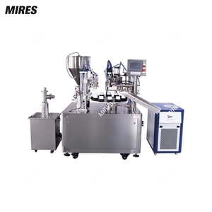 Bán tự động quay phẳng mỹ phẩm ống làm đầy & niêm phong máy PLC màn hình cảm ứng điều khiển cho gel và dầu gội đầu - Product Image 1