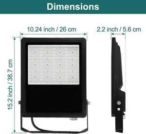 Projecteur LED COB DIon Garden 200W/150W/100W/50W avec cellule photoélectrique crépuscule-aurora 22000lm 5000K 100-277V IP66 ETL Montage sur trunnion CRI 80 - Product Image 6