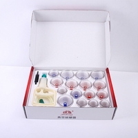 Ensemble de thérapie par ventouses professionnelles chinoises 16 tasses avec pompe Hijama pour le massage par ventouses corporelles