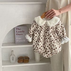 Engepapa Tutina Invernale da Neonato in Velluto Stampato Body a Maniche Lunghe Abbigliamento alla Moda per Bambina - Product Image 2