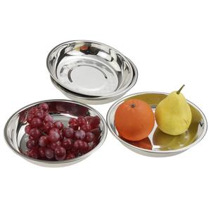 Plat de table léger en acier inoxydable, 4 pouces, 8 pouces, 9 pouces, assiettes rondes à bords hauts pour dîner en plein air, barbecue pique-nique - Product Image 4