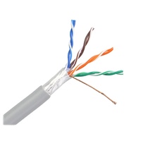 Cable Ethernet Cat6 LAN UTP/FTP/SFTP de Cobre Reforzado de 24 AWG, 500 m, 305 Metros, con Logotipo Personalizado Azul y Negro