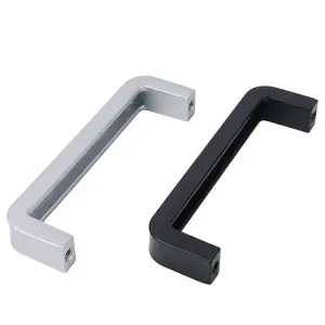 LS510-100 Chrome-plated zinc alloy square handle Surface Mounted U Type handle Chassis electrical cabinet door handle