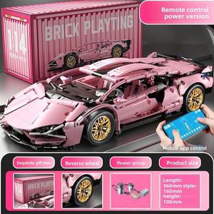 Set di Blocchi da Costruzione Supercar <span class=keywords><strong>1</strong></span>:14, Kit Modello di Auto Sportiva di Lusso Fai-da-Te per Adolescenti, Blocchi da Costruzione Cyberpunk Telecomandati - Product Image 2