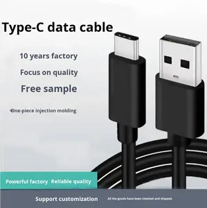 Loại-C Cáp dữ liệu cho nhanh 3A sạc PVC đầu duy nhất điện thoại di động <span class=keywords><strong>USB</strong></span> để Loại-C bện che chắn - Product Image 6