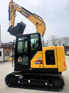 Excavatrice sur chenilles hydraulique Sany 75 d'occasion, 7,5 tonnes, avec boîte de vitesses, moteur, pompe, 90% NEUF, pour la construction et l'agriculture, modèle 2025 - Product Image 3