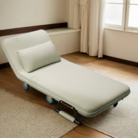 Sofá Cama Moderno Giratorio y Plegable con Tela Lavable Extraíble y Estructura Metálica para Dormitorio, Sala de Estar y Uso Hospitalario - Venta al por Mayor