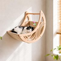 Étagères murales Moon Star Cat, meubles en bois modernes, découpes décoratives, gain de place, rangement multifonctionnel, système d'escalade pour chat