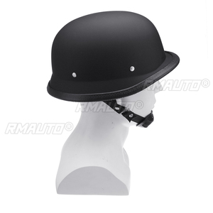 Casco de Motocicleta Estilo Vintage Alemán, Tallas M/L/XL, Casco Abierto para Scooter, Color Negro Brillante - Product Image 2