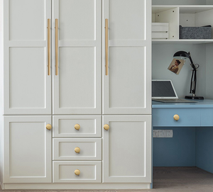 Desain Klasik Kenop Kuningan Aluminium Emas Kuningan Disepuh Bulat Gagang Kabinet - Product Image 6