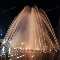 Fontaine décorative musicale LED synchronisée de haute qualité pour l'extérieur, avec plan de conception gratuit, pour place publique