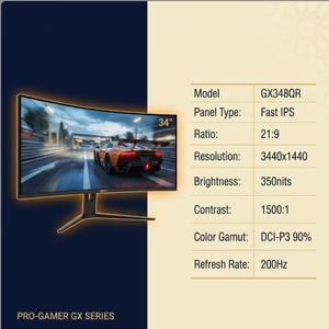Moniteur de jeu incurvé GX348QR 34 pouces ultra-large 21:9 WQHD 3440x1440 |   Écran incurvé pour PC 144Hz Fast IPS 1ms - Product Image 4