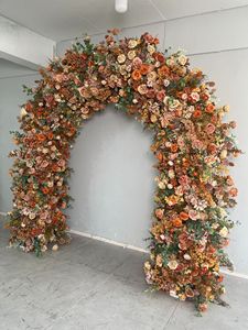 Guirlande <span class=keywords><strong>de</strong></span> fleurs artificielles vintage en soie, couleur <span class=keywords><strong>terre</strong></span> cuite orange brûlée, pour arche <span class=keywords><strong>de</strong></span> mariage, fête des Mères, cérémonie d'automne en extérieur - Product Image 2