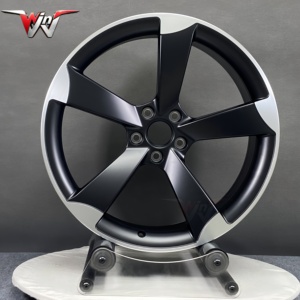 Cerchi da 20 Pollici 5x112 Grigio Canna di Fucile con Finitura Diamantata a Cinque Razze per Auto Passeggeri Audi Q5 Q7 Q8 A8 A6 A5 A4 RS3 RS Volkswagen Golf - Product Image 6