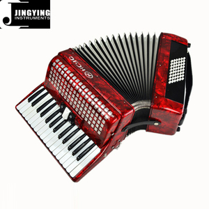 Acordeón de música Jingying, estilo de teclado, Material de pino coreano, 30 teclas, 48 bajos, 3 interruptores, acordeón de nivel de rendimiento profesional - Product Image 4