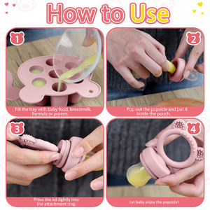 Nouveau ensemble d'alimentation nouveau-né lait maternel <span class=keywords><strong>bac</strong></span> à glaçons bébé nourriture congélateur plateau <span class=keywords><strong>pour</strong></span> purées de fruits - Product Image 5