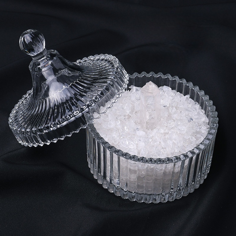 High-quality white crystal + yurt + white crystal pillar