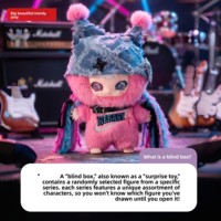 Officiel Big Beautiful Tide Play Girls Generation Série 400% Boîte Mystère en ABS et Peluche, Ensemble de 36 Pièces, Figurine Mignonne pour Décoration de Bureau