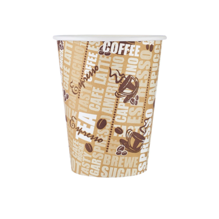 Single Double Ripple Wall Take Away to Go Paper Cup Custom logo 8oz 12oz Paper Coffee Cups with Lid for Hot Drinks Packaging