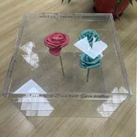 Nouvelle arrivée 2025, boîte à fleurs moderne en acrylique, présentoir personnalisable avec montage facile