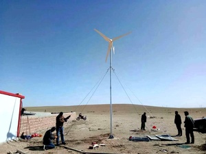Fabricant d'éoliennes 13KW 3 phases à aimants NdFeB avec fils de cuivre pur et pales en fibre de verre renforcée RX-10KW-H3 Aerogene - Product Image 4