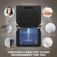 Wholesale Quiet Dehumidifier 85W Dual Semiconductor 2L Tank 750mL/Day Smart Touch Screen RGB Light 300-799 Sq ft Coverage for