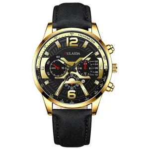 2022 Hot Sale Men Luxury Quartz Wrist Watch Chronograph Fashion Sport Leather Watches DY14