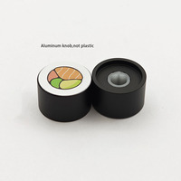 Bouton de commande rotatif en aluminium avec logo personnalisé pour appareils électroménagers, bouton de potentiomètre décoratif de 20 mm avec inserts multi-axe pour axe de 6 mm