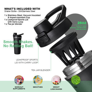 مخصص مزدوج الجدار معزول ، كوب بروتين شاكر للياقة البدنية يعمل في الهواء الطلق نشاط التخييم المباشر - Product Image 3