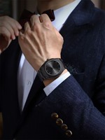 Montre Homme Quartz en Plastique Ultra Fine avec Cadran en Verre de 40 mm, Chiffres Arabes Classiques Personnalisés de 22 mm, en Polycarbonate, Vente en Gros