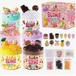 Kit de Slime para Niños, 12 Colores, Taza Grande, Juego Sensorial con Espuma Efervescente y Adornos Lindos - Product Image 4