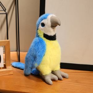 Peluche Animale - Compagno Consolatore - Giocattolo in Peluche Ultra Morbido a Forma di Uccello - 21cm 2 Colori Assortiti Pappagalli Realistici - Product Image 6