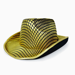 MADESHINE Jazz Bachelorette Bride Party Dress up Disco Sequin Shiny Unisex  Western Fedora Hat Gold and Silver Sports| Alibaba.com