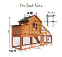 Poulailler en bois massif de luxe, grand, préfabriqué, écologique, résistant aux intempéries, pour l'extérieur, personnalisable
