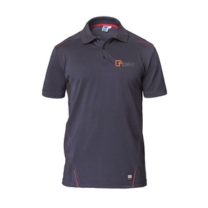 Phong cách mỏng phù hợp với ngắn tay cho Áo polo Kích thước XL thoải mái thoáng khí spandex đan tối thêu mô hình rắn màu - Product Image 1