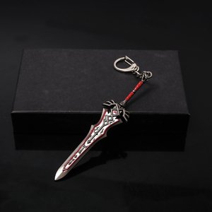 Venta al por mayor a granel <span class=keywords><strong>Konoha</strong></span> Greatsword <span class=keywords><strong>Konoha</strong></span> Shield Link Metal Arma Colgante The Legend of Zelda Llavero - Product Image 2