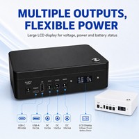 Catu Daya Cadangan Mini UPS 65W untuk Router WiFi CCTV ONU Baterai LiFePO4 30000mAh