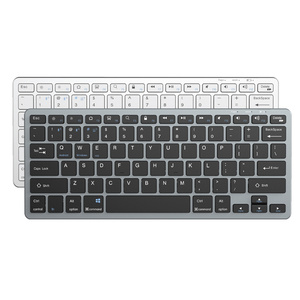 Nouveau clavier multimédia sans fil ergonomique mini en plastique USB 3.0 à 78 touches avec synchronisation multi-appareils pour ordinateur portable PC Pad Mac Tablette - Product Image 1