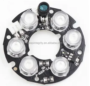 Hybrid Beam Angle CCTV Accessories Nano-infrared 6 Grain IR LED board for Surveillance cameras night vision diameter 45mm