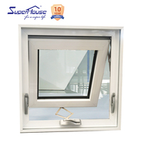 Fenêtre à auvent en aluminium à manivelle, style américain, résistante aux ouragans, double vitrage, certifiée NFRC, pour maisons, fabricant