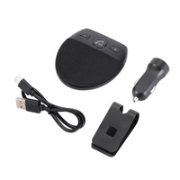 SP11 Mini haut-parleur multipoint à clipser sur pare-soleil avec kit mains libres sans fil pour voiture, connexion USB et lecteur MP3