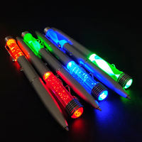 Stylo à DEL avec lumière lumineuse Écriture de nuit Décorations de fête clignotantes Stylo à bille pour écrivains de nuit
