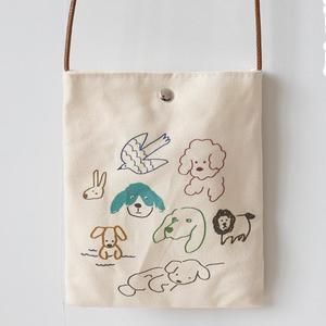 Ensemble de petits sacs à bandoulière en toile multi-motifs - <span class=keywords><strong>Mini</strong></span> sac à main mignon à imprimé de dessin animé/fleur pour enfants/femmes - Product Image 6