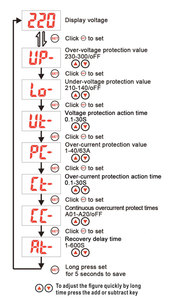 Nin np3 loạt SVC thông minh LED kỹ thuật số tự động điều chỉnh điện áp AC một pha 63A Rơle bảo vệ điện áp công nghiệp - Product Image 2