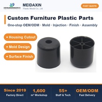Custom Durable High Precision Injection Molded Plastic Table Feet Adjustable Furniture Leveling Glides Floor Protectors OEM