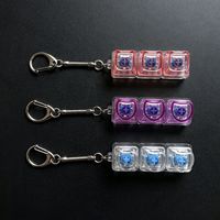 Porte-clés anti-stress à 3 boutons, clavier miniature, pendentif de sac, jouet de décompression à axe transparent pour PC, cadeau