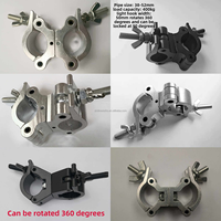 Mini pince de fixation en alliage d'aluminium 0,8 pouce (19-23) mm, coupleur pivotant modulaire portable pour charge légère, capacité 60 kg, pince de fixation pour scène